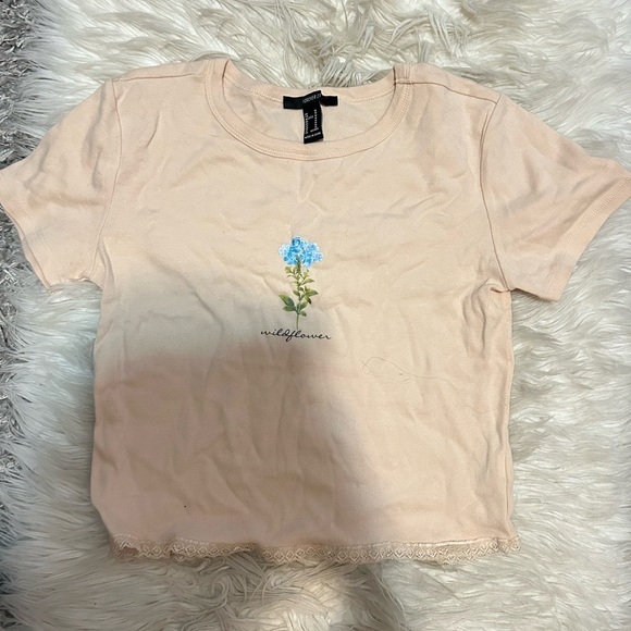 Forever 21 Tops - Forever 21 Peach Crop Top